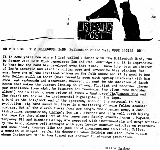 On The Edge - Bullenbush Band Review